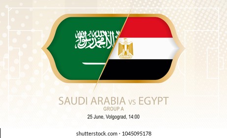 Saudi Arabia Vs Egypt Group Football Stock Vector (Royalty Free ...