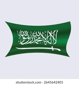 Saudi Arabia waving  flag and  white background design