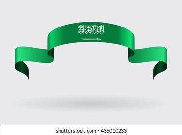 Saudi Arabian Flag Background. Vector Illustration.