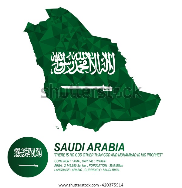 Saudi Arabian Flag Overlay On Saudi Stock Vector (Royalty Free) 420375514