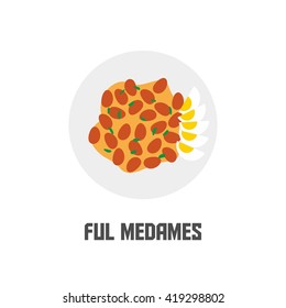 Saudi Arabian food, Ful Medames in vector