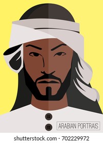 Saudi arabian illustration, man illustration vector