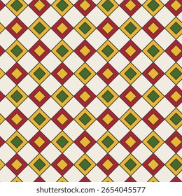 Patrón sin costuras de color saudita. Ornamento geométrico para el hogar. Ilustración vectorial