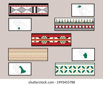 Saudi Culture Pattern Illustration Vector  