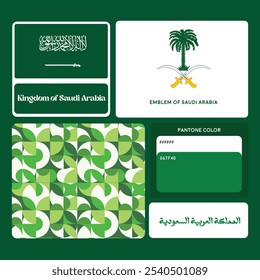 SAUDI-Flag-Element mit fiktiven Farben