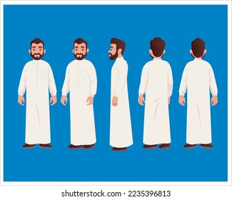 A Saudi, Kuwaiti, Emirati, and Qatari man