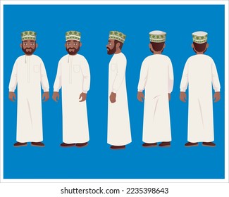 A Saudi, Kuwaiti, Emirati, and Qatari man