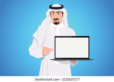 Saudi-Mann mit Smiley-Gesicht 