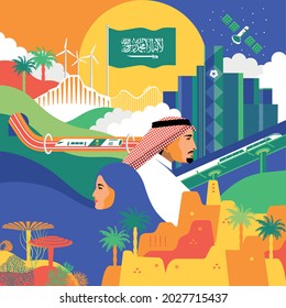 Saudi National Day 91 Design