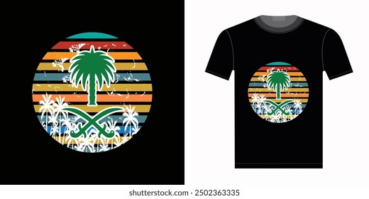 Saudi National Day This illustration is ideal for social media posts, t shirt design, website banners, and print media, Happy Saudi National Day