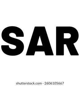 Saudi Riyal currency symbol vector illustration