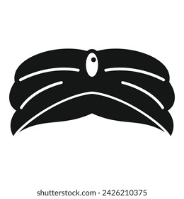 Saudi turban headgear icon simple vector. Asian muslim people. East culture