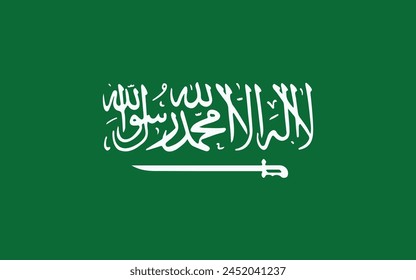 Saudia Arabia flag vector - kingdom of saudia arabia - symbol of sword and patriotism