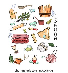 sauna accessories set. 