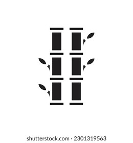 Sauna Bamboo Filled Icon Vector Illustration