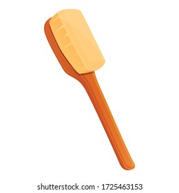 Sauna bath brush icon. Cartoon of sauna bath brush vector icon for web design isolated on white background