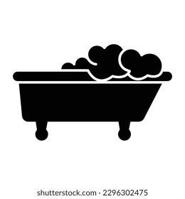 Sauna Bath Glyph Style vector icon which can easily modify or edit 