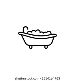 Sauna bath icon. This minimalist design signifies the traditional steam sauna experience, often used to represent relaxation, detoxification, and wellness facilities. Vector illustration.