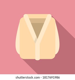 Sauna bathrobe icon. Flat illustration of sauna bathrobe vector icon for web design
