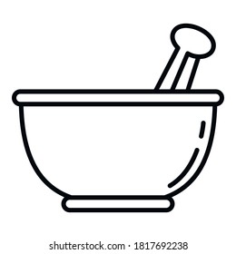 Sauna bowl plant icon. Outline sauna bowl plant vector icon for web design isolated on white background