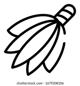 Sauna broom icon. Outline sauna broom vector icon for web design isolated on white background