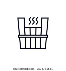 Símbolo de Vector de icono de cubo de sauna
