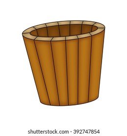 sauna bucket, vector symbol , icon  design. illustration isolated on white background.