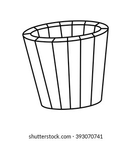 sauna bucket, vector symbol , icon  design. illustration isolated on white background.