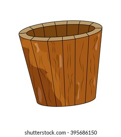sauna bucket, vector symbol , icon  design. illustration isolated on white background.