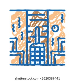 sauna doodle icon sketch vector. sauna sign. isolated symbol illustration
