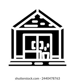 sauna glyph icon vector. sauna sign. isolated symbol illustration