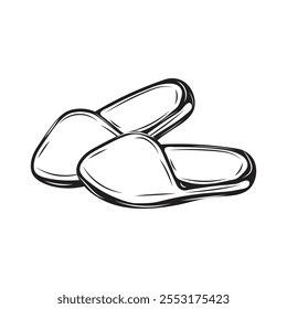 Ilustração desenhada à mão da sauna - Sandálias Slip-On