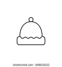 Icono de sauna hat del icono de baño para concepto móvil y aplicaciones web. Icono de sombrero de sauna de línea delgada que se puede usar para web y móvil. Icono premium sobre fondo blanco