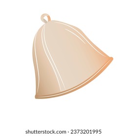 Sauna hat on white background