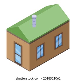Sauna house icon. Isometric of sauna house vector icon for web design isolated on white background