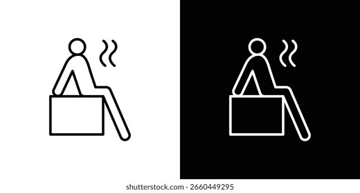 Icono de sauna para App. Plantilla de diseño de iconos.