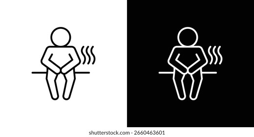 Icono de la sauna para el concepto y el Diseño gráfico. Colección de iconos de vector de estilo negro de alta calidad