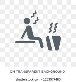 Sauna icon. Sauna design concept from Hotel collection. Simple element vector illustration on transparent background.