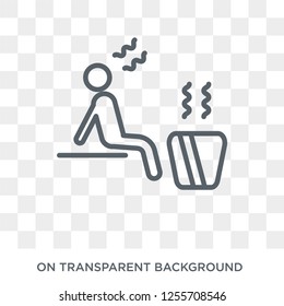 Sauna icon. Sauna design concept from Hotel collection. Simple element vector illustration on transparent background.