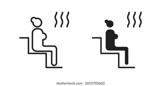 Sauna ícone elemento de design. Traçado editável. Vetor