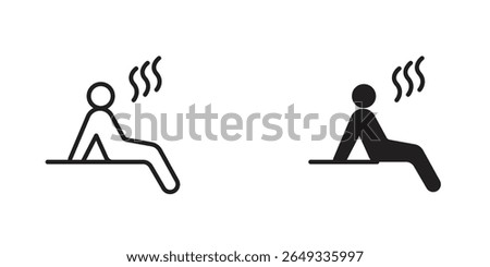 Sauna icon Design Illustrations. editable web icons