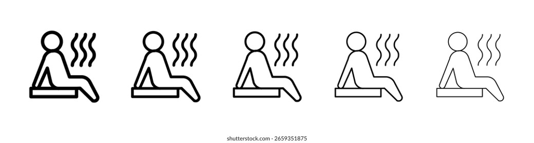 Sauna ícone preenchido sinal plano conceito para web design.