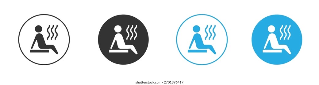 Sauna icon. Graphic icon design template