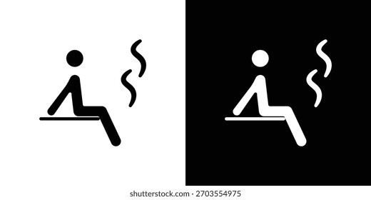 Doodle de ilustración de icono de sauna. Conjunto de Vector de ilustración plana