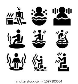 sauna icon isolated sign symbol vector illustration - high quality black style vector icons
