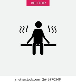 sauna icon isolated sign, vector illustration for web and app..eps