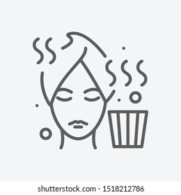 Sauna icon line symbol. Isolated vector illustration of  icon sign concept for your web site mobile app logo UI design.