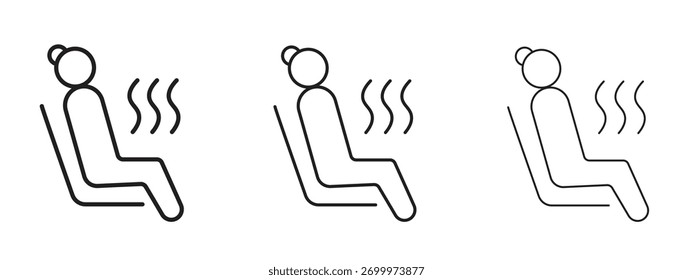 Sauna ícone sinal de estilo linear para conceito móvel e web design.