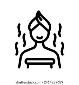 sauna icon or logo design isolated sign symbol vector illustration - high quality line style vector icon suitable for designers, web developers, displays and websites