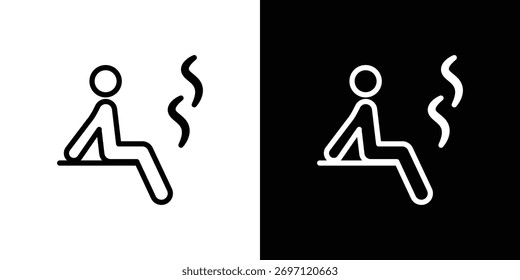 Logotipo del icono de la sauna. Ilustración vectorial. Ilustración EPS.